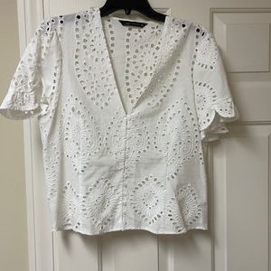 White Zara short, dressy, tshirt